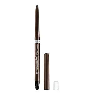 L'Oreal Paris Infallible Grip Mechanical Gel Eyeliner Pencil, Smudge-Resistant, Waterproof Eye Makeup with Up to 36HR Wear, Brown Denim, 1 Kit