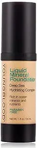 Youngblood Clean Luxury Cosmetics Liquid Mineral Foundation, Shell | Dewy Mineral Lightweight Full Coverage Makeup for Dry Skin Poreless Flawless Tinted Glow | Vegan, Cruelty Free, Gluten-Free