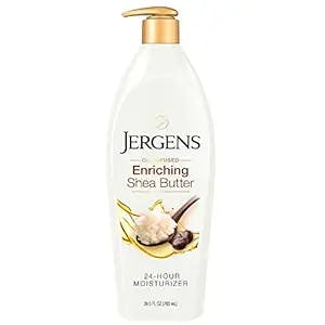 Jergens Hand and Body Lotion, Shea Butter Deep Conditioning Body Moisturizer, with Pure Shea Butter, Dermatologist Tested, 26.5 oz