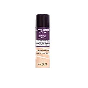 COVERGIRL & Olay Simply Ageless 3-in-1 Liquid Foundation, Fair Ivory, 1 Fl Oz (Pack of 1)