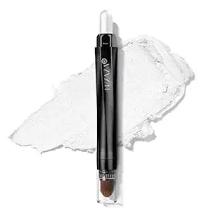 LUXAZA Cream Single Eyeshadow Stick with Blending Brush, Hypoallergenic Eye Shadow Stick Makeup, Pro Waterproof & Long Lasting Eye Brightener Stick, Cruelty-free and Vegan Eyeshadow Pencil Crayon Shimmer #56