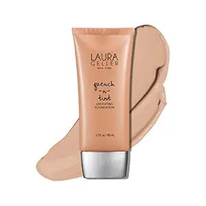 LAURA GELLER NEW YORK Quench-n-Tint Hydrating Foundation - Medium - Sheer to Light Buildable Coverage - Natural Glow Finish - Lightweight Formula with Hyaluronic Acid