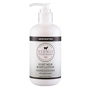 Dionis Goat Milk Skincare Unscented Body Lotion - Lotion For Hydrating & Moisturizing Dry, Sensitive Skin - Made in The USA - Cruelty Free, Paraben Free, Fragrance Free Body Lotion with Pump, 8.5 oz