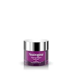 Neutrogena Triple Age Repair Anti-Aging Daily Facial Moisturizer with SPF 25 Sunscreen & Vitamin C, Firming Face & Neck Cream for Dark Spots with Glycerin & Shea Butter, 1.7 Ounce