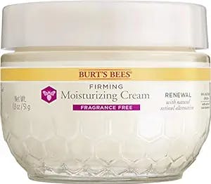 Face Cream, Burt's Bees Retinol Alternative, Firming & Moisturizing Facial Care, Fragrance Free, All Natural, 1.8 Ounce