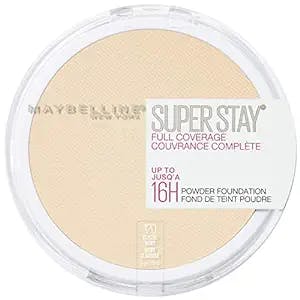 Maybelline Super Stay Full Coverage Powder Foundation Makeup, Up to 16 Hour Wear, Soft, Creamy Matte Foundation, Classic Ivory, 1 Count