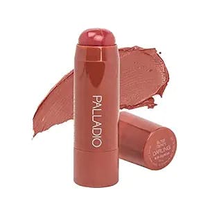 Palladio I'm Blushing 2-in-1 Cheek and Lip Tint, Buildable Lightweight Cream Blush, Sheer Multi Stick Hydrating formula, All day wear, Easy Application, Shimmery, Blends Perfectly onto Skin, Darling