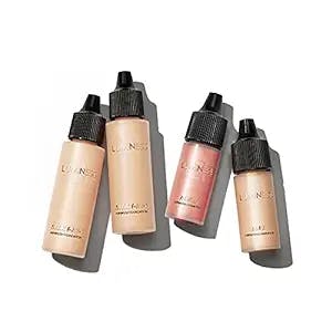 Luminess Air Silk 4-in-1 Airbrush Foundation Makeup Starter Kit, 0.5 Oz, 4 Count