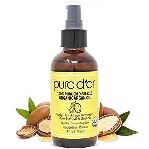 Say Goodbye to Dryness with PURA D'OR Organic Moroccan Argan Oil!