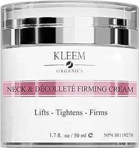Neck Firming Cream with Peptides & Retinol - Anti Aging Skin Tightening Cream to Reduce Wrinkles, Neck Lines, Age Spots & Sagging Skin - Natural Firming Neck Cream for Smooth & Youthful Skin - 1.7 oz
