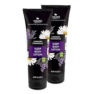 Nature's Beauty Lavender Chamomile Sleep Body Lotion Multi-Pack - Lightweight, Non-Greasy Moisturizer to Sooth & Relax Dry Skin, Made w/Coconut, Jojoba + Moringa Seed Oils, 8 oz (2 Pack)