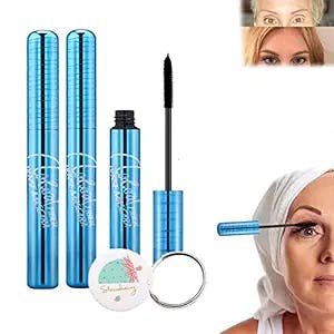 Prime Lash Mascara For Older Women over 50, Without Caking Waterproof Mascara Black, Volumizing Eyelash Growth Serum for Mature Women with Sensitive Eyes (2pcs)