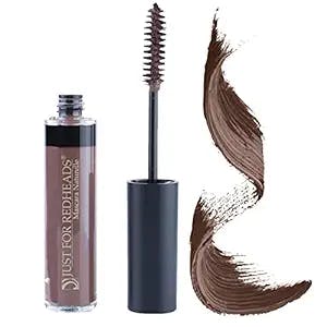 Just for Redheads Mascara Naturelle Ginger Brown (New Packaging) Color Enhance Blonde/Pale Lashes, Hypoallergenic, Cruelty-Free Made in USA