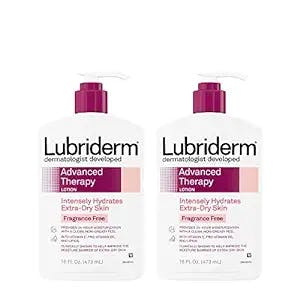 Lubriderm Advanced Therapy Fragrance-Free Moisturizing Lotion with Vitamins E and Pro-Vitamin B5, Intense Hydration for Extra Dry Skin, Non-Greasy Formula, 16 fl. oz (Pack of 2)