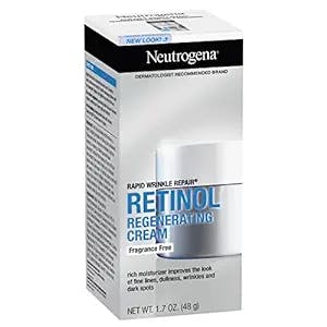 Neutrogena Rapid Wrinkle Repair Retinol Face Moisturizer, Fragrance Free, Daily Anti-Aging Face Cream with Retinol & Hyaluronic Acid to Fight Fine Lines, Wrinkles, & Dark Spots, 1.7 oz