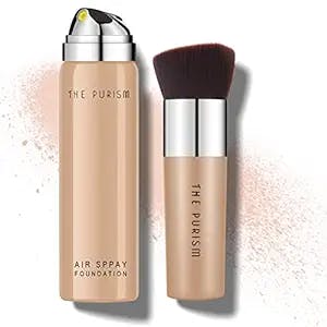 KYDA AirBrush Foundation Spray, Silky Foundation Mist Makeup, Flawless Coverage for Smooth Creamy Nude Finish, Breathable Blendable Lasting Moisturizing Formula, Cruelty-free Primer Makeup by Ownest Beauty-Warm Porcelain