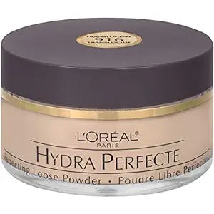 L'Oreal Paris Hydra Perfecte Perfecting Loose Face Powder, Minimizes Pores & Perfects Skin, Sets Makeup, Long-lasting, with Moisturizers to Nourish & Protect Skin, Translucent, 0.5 Fl. Oz.