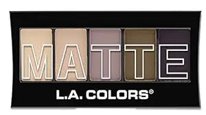 L.A. COLORS 5 Color Matte Eyeshadow, Natural Linen, 0.25 oz.
