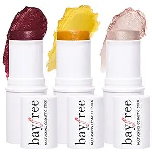 KIMUSE Multi Stick Trio Face Makeup, Cream Blush Stick for Cheeks & Lips, Moisturizer & Highlighter Makeup Sticks for All Skin