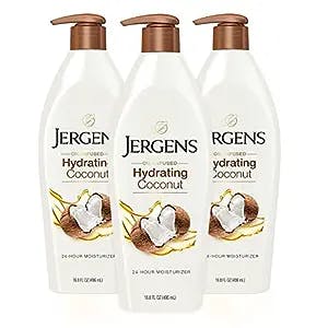 Jergens Hydrating Coconut Body Moisturizer, 16.8 Ounce (Pack of 3)