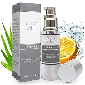 Kleem Organics Vitamin C Serum for Face with Hyaluronic Acid & Vitamin E - Firming Anti Aging Vitamin C Face Serum for Women to Boost Collagen, Reduce Wrinkles, Acne Spots, Dark Spots & Sun Damage