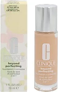 Clinique Beyond Perfecting Foundation Plus Concealer - 08 Linen Women Makeup 1 oz