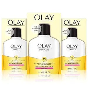 Olay Complete Lotion Moisturizer with Sunscreen SPF 15 Normal, 4 Fl Oz (Pack of 3)