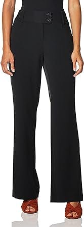 Rafaella Women's Curvy Fit Gabardine Bootcut Stretch Dress Pants, 30 Inch Inseam, with Pockets (Size 4-16)