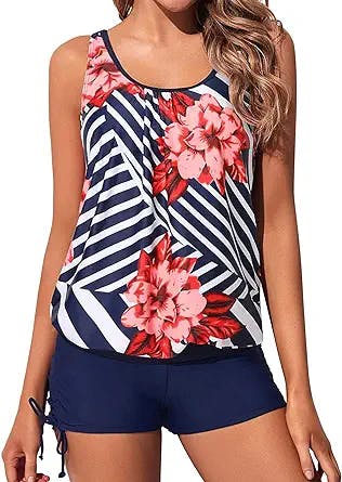 "Yonique Blouson Tankini Swimsuits: The Perfect Fit for Flattering Summer F